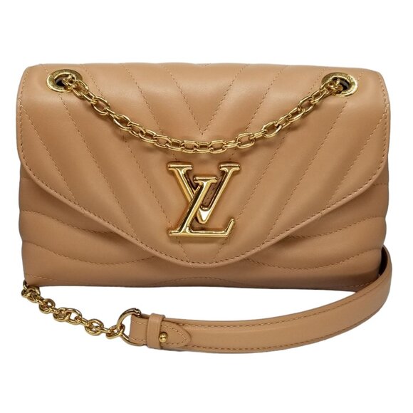 Louis Vuitton New Wave Chain Bag MM Noisette Hazelnut Brown Leather Crossbody - Picture 1 of 16